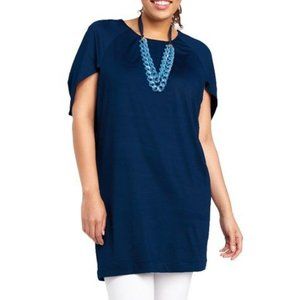Ruby Ribbon Sapphire Blue Tunic Dress #1389